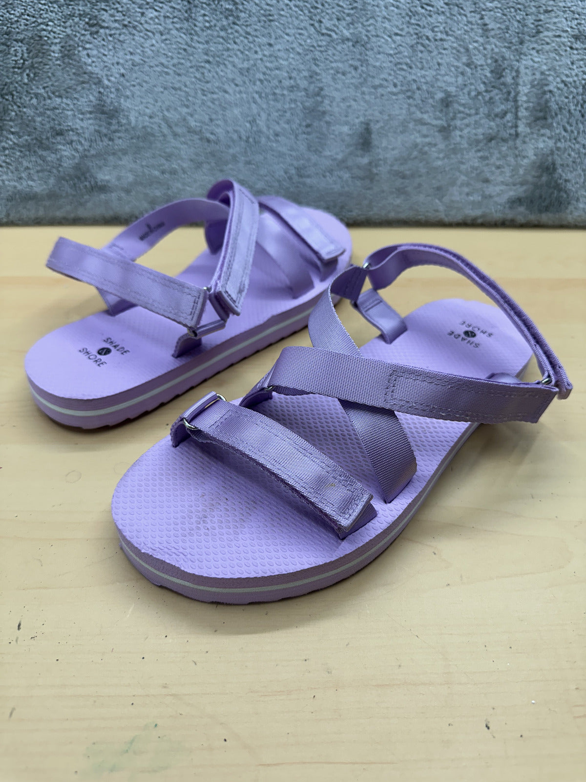 Shade & Shore Purple Strappy Sandals Comfortable Adjustable Fit Summer