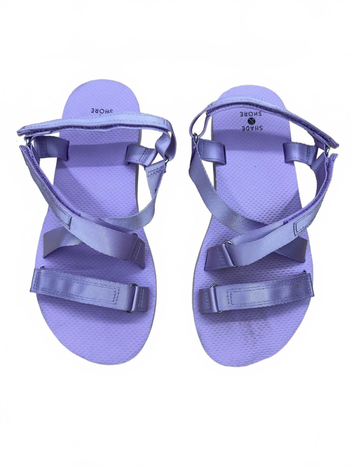 Shade & Shore Purple Strappy Sandals Comfortable Adjustable Fit Summer