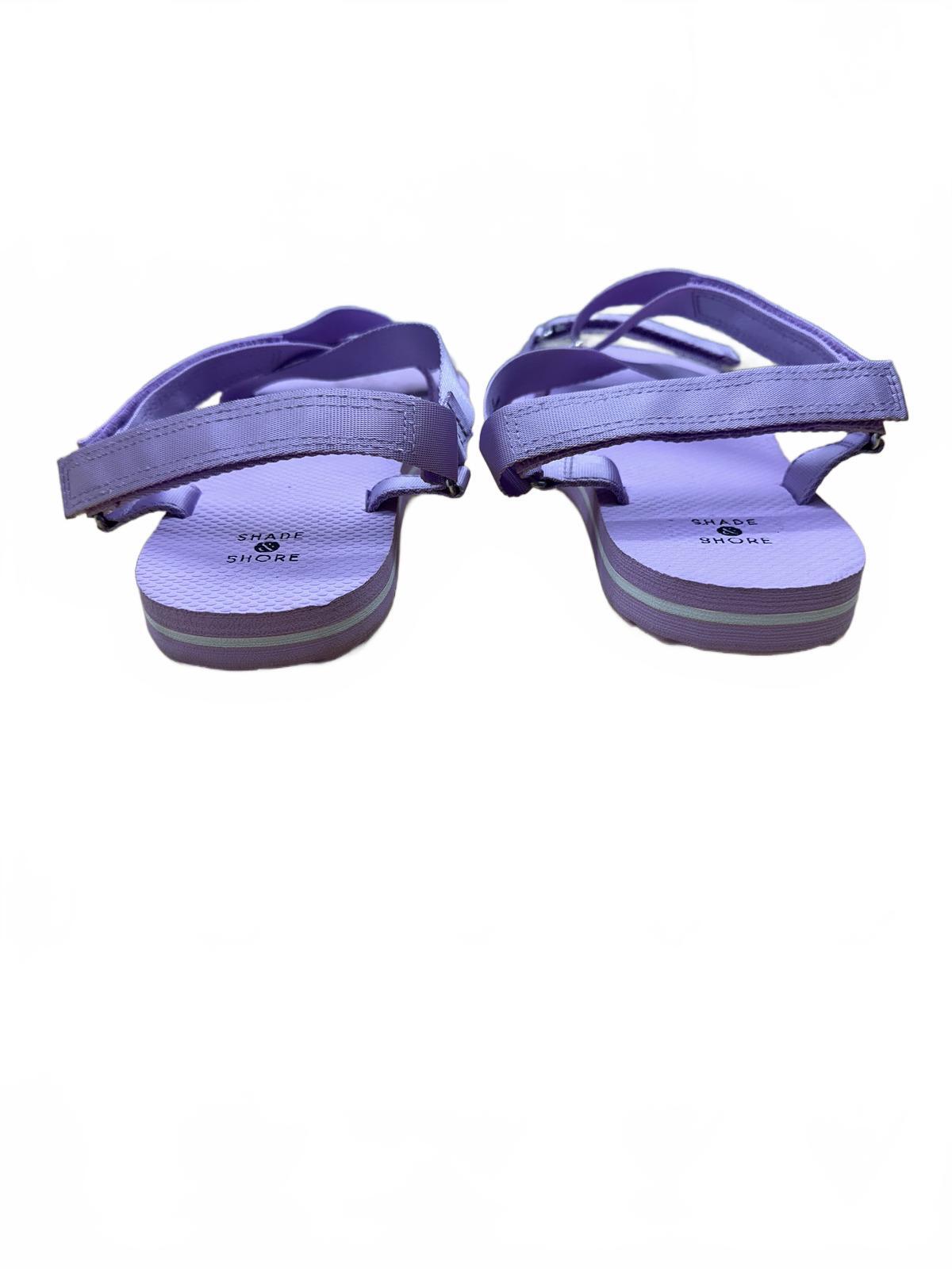 Shade & Shore Purple Strappy Sandals Comfortable Adjustable Fit Summer