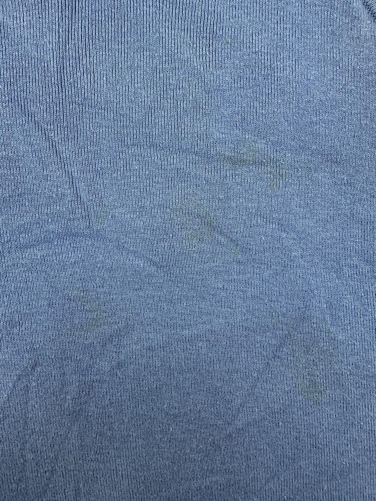 Vintage Y2K Blue Sleeveless Tank Top Cotton Rayon Bamboo Blend Minimalist Casual