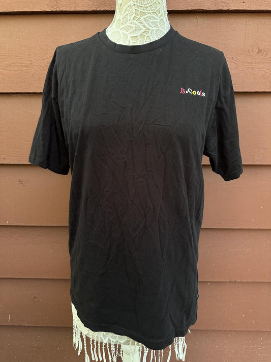 Barney Cools Black Embroidered Logo T Shirt Y2K Streetwear Cotton Tee
