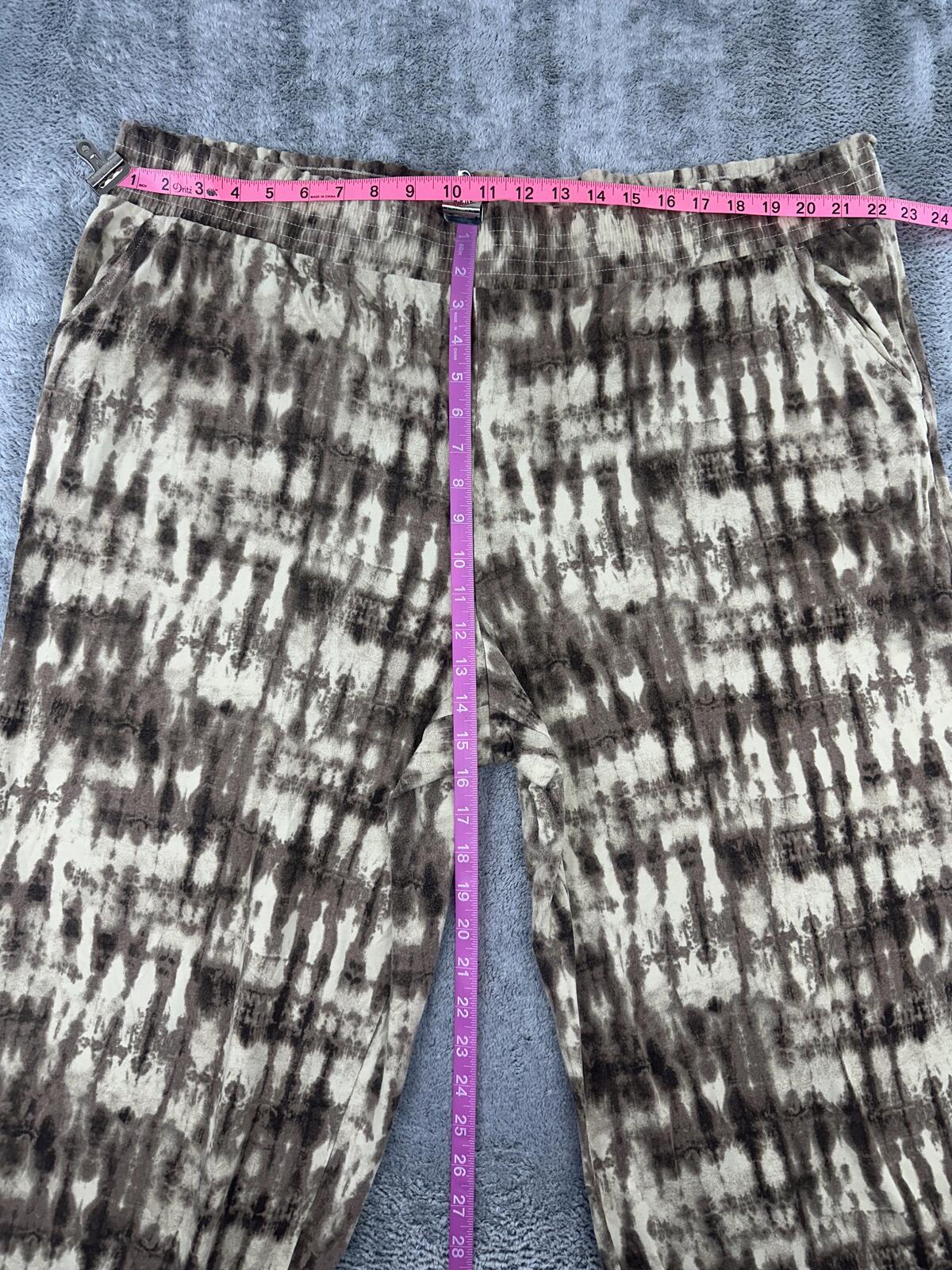 d&co Beach Y2K Tie Dye Cropped Capri Pants Boho Summer Resortwear