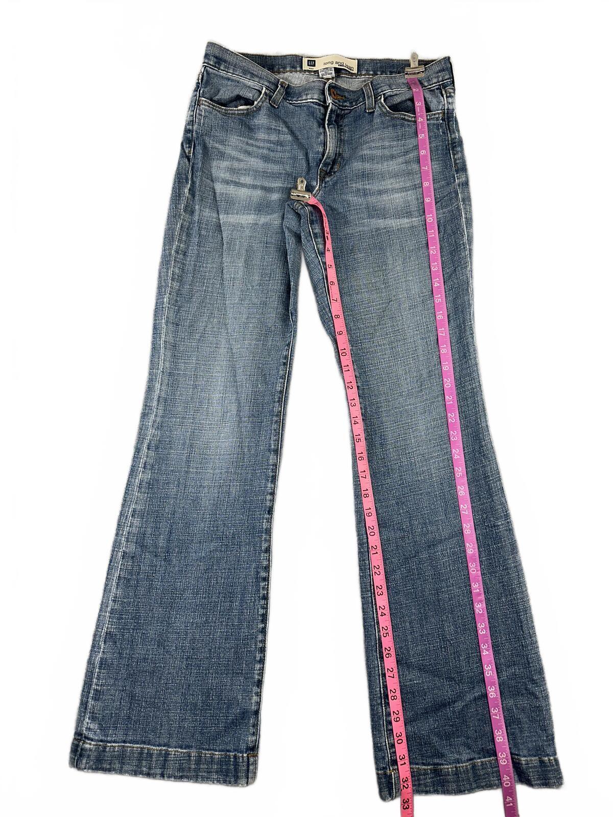 Gap Long and Lean Stretch Bootcut Jeans Blue Denim Y2K