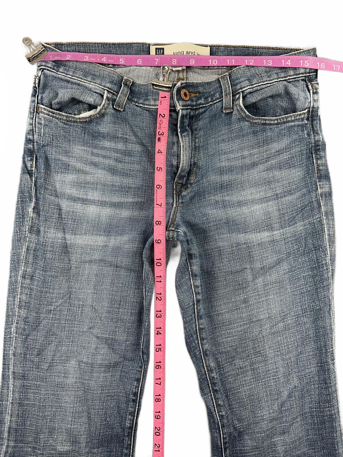 Gap Long and Lean Stretch Bootcut Jeans Blue Denim Y2K