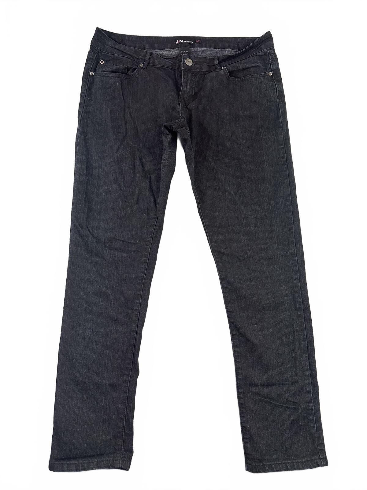 Dots Fashion Black Stretch Denim Jeans Classic Straight Leg Y2K