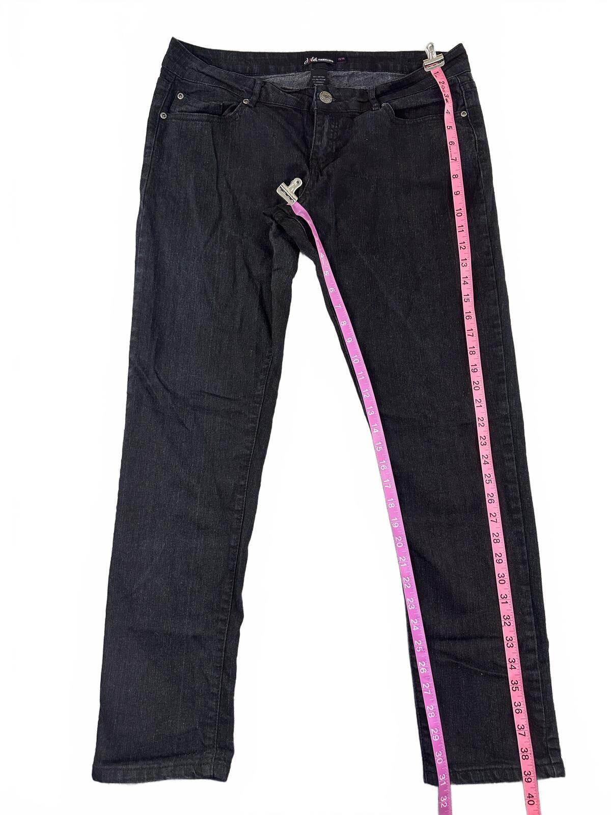 Dots Fashion Black Stretch Denim Jeans Classic Straight Leg Y2K