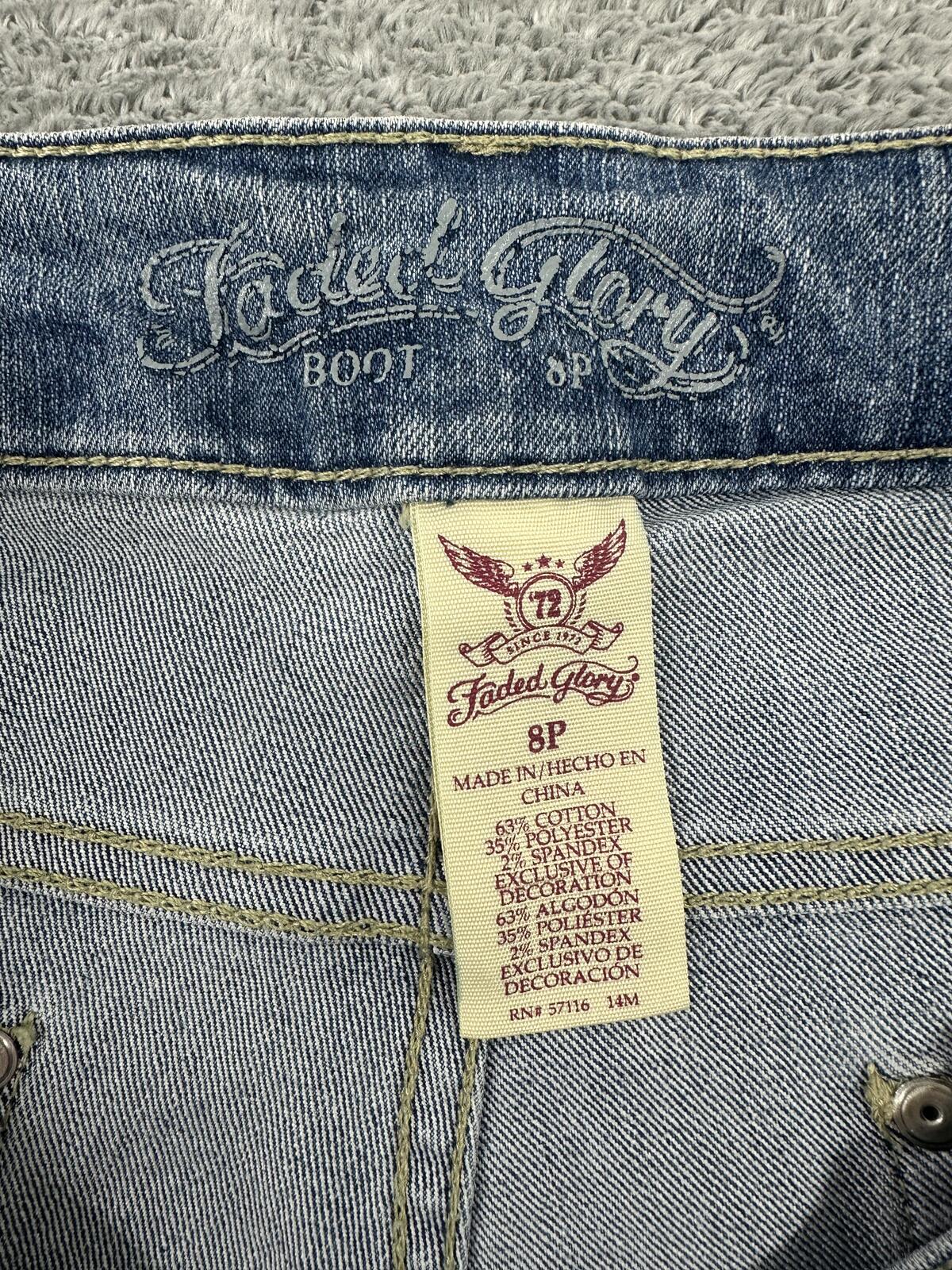 Faded Glory Y2K Boot Cut Jeans Light Wash Denim Vintage Retro