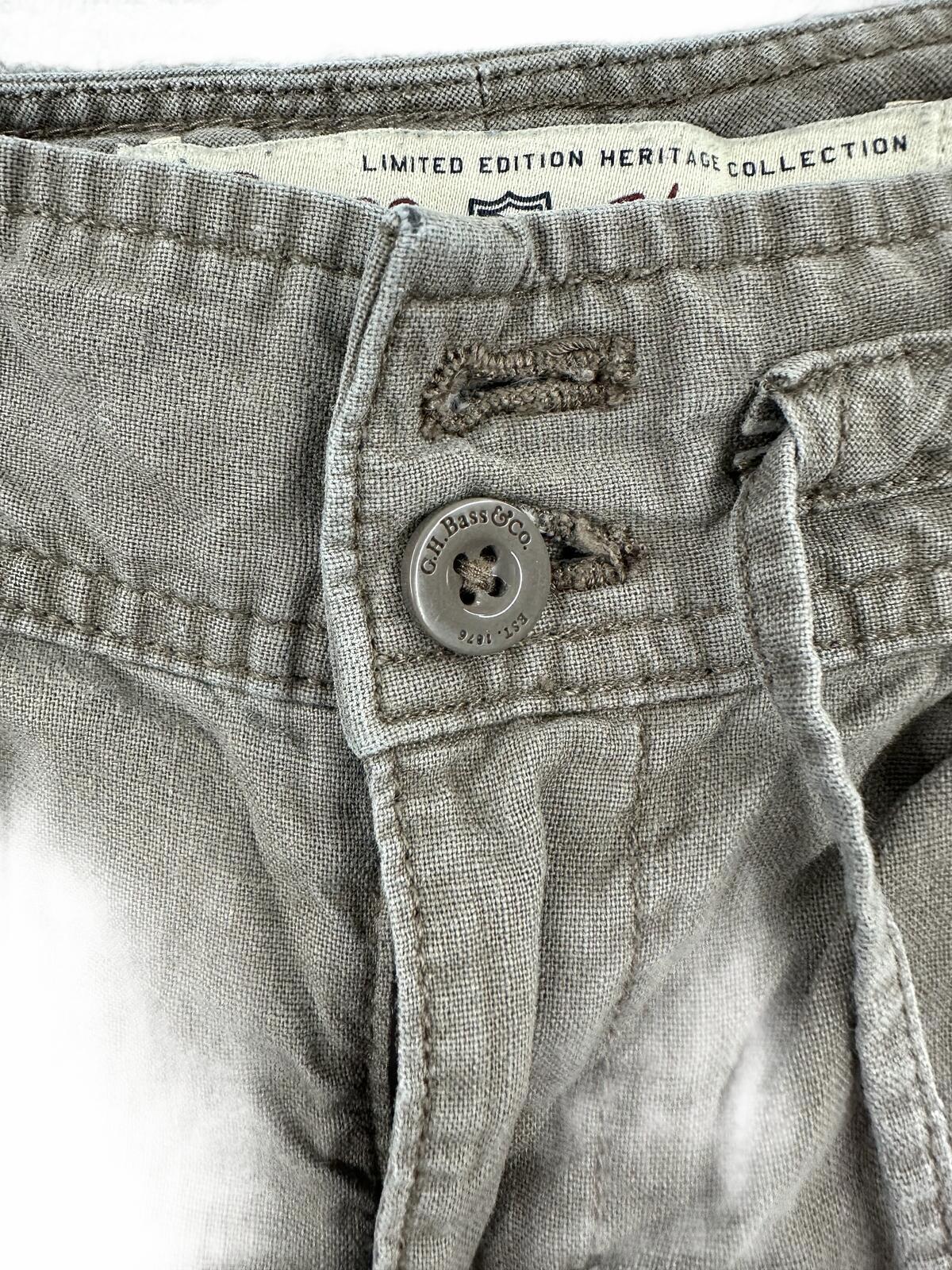 G.H. Bass & Co. Heritage Linen Cotton Shorts Casual Y2K Vintage Inspired
