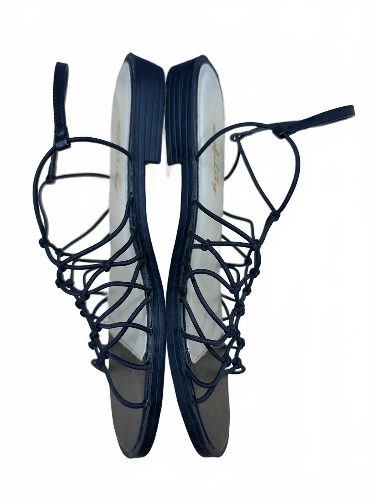 Mobility Black Strappy Flat Sandals
