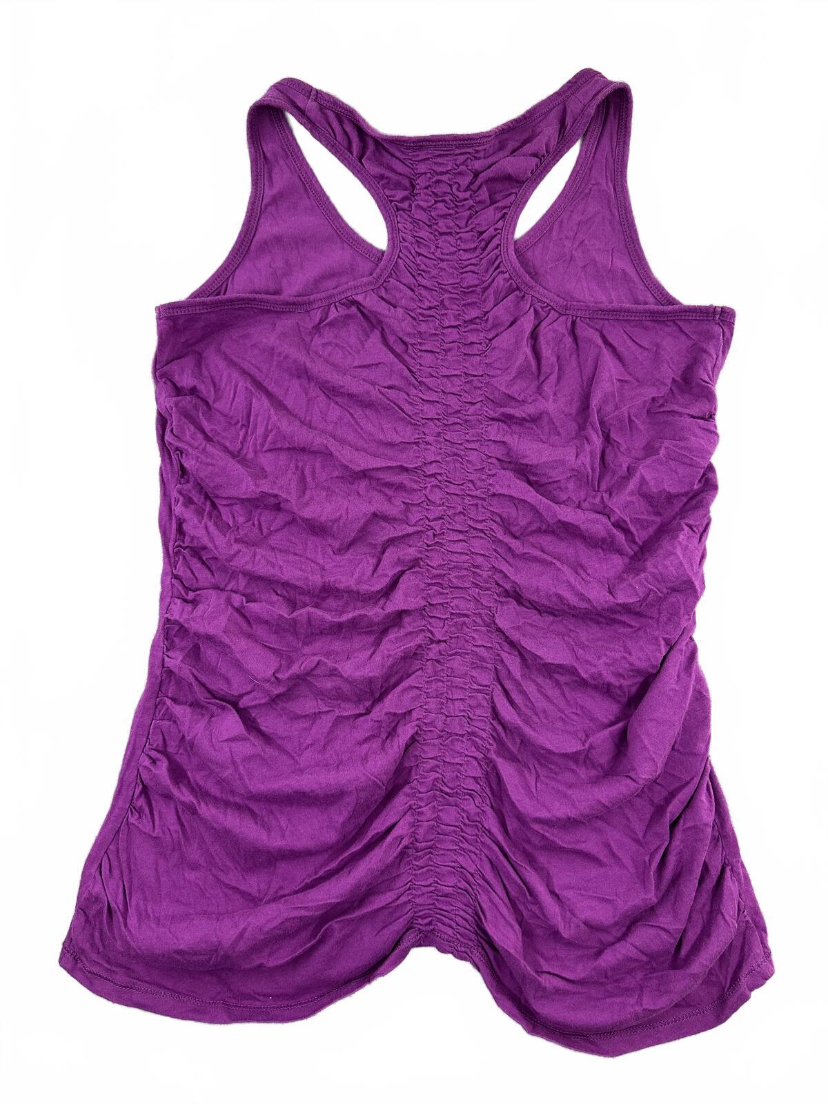 Mossimo Supply Co. Purple Ruched Racerback Tank Top Y2K Athleisure