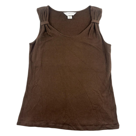 Christopher & Banks Dark Brown Sleeveless Tank Top