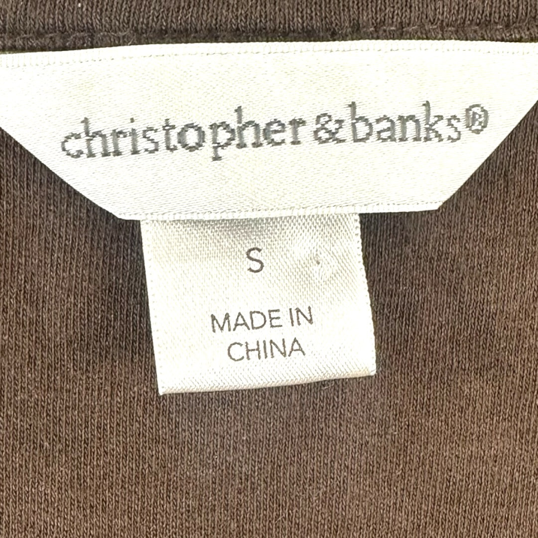 Christopher & Banks Dark Brown Sleeveless Tank Top