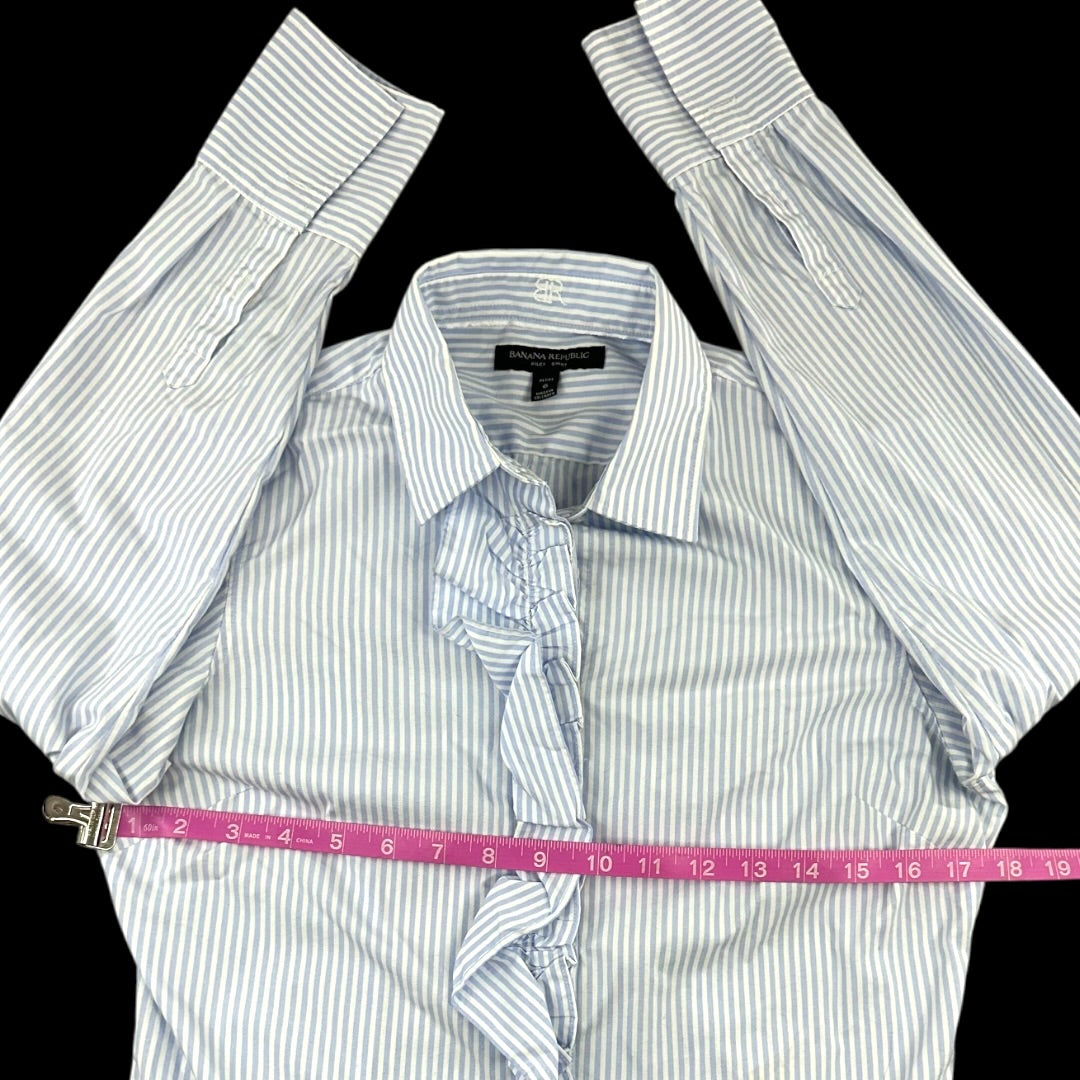 Banana Republic Riley Tailored Ruffle Button Down