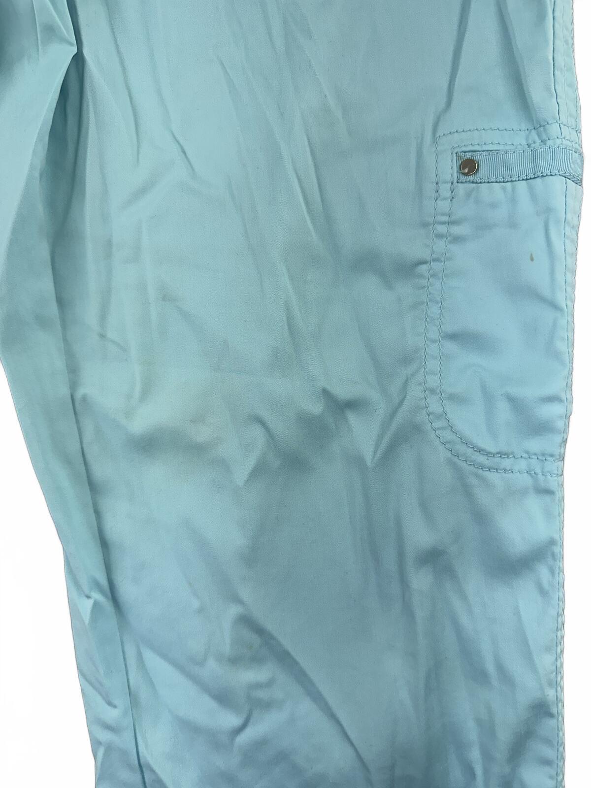 Chico's Light Blue Stretch Crop Capri Pants Y2K Athleisure Travel Ready
