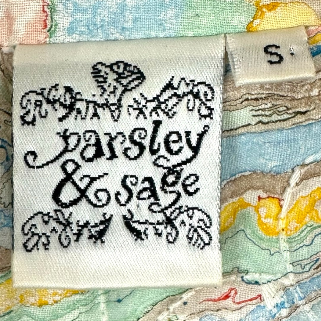 Parsley & Sage Marbled Button Down Jacket