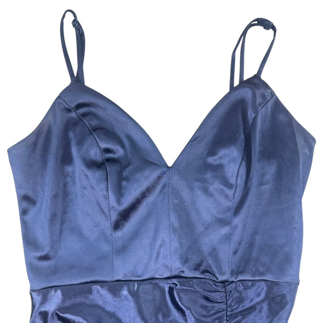 Emerald Sundae Navy Blue Satin Mini Dress