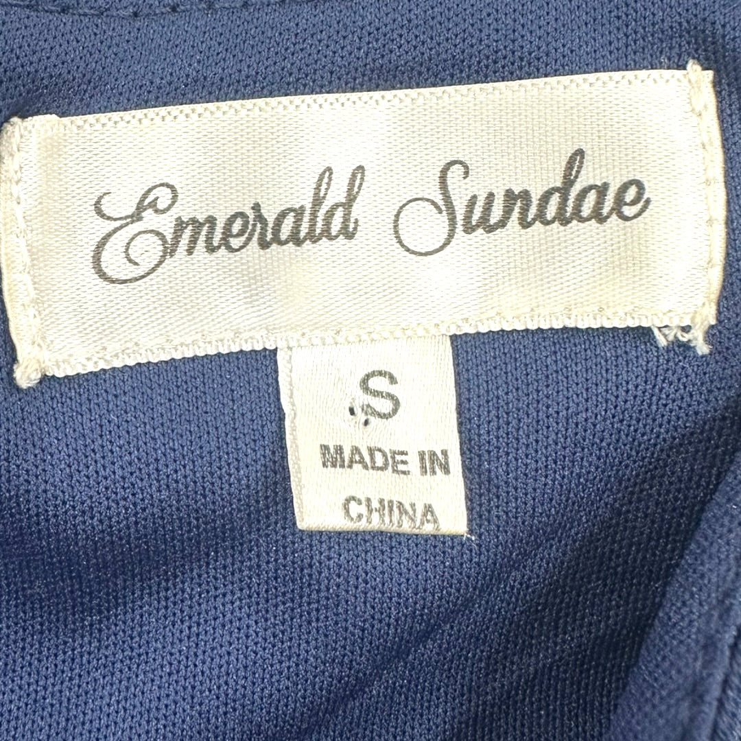 Emerald Sundae Navy Blue Satin Mini Dress