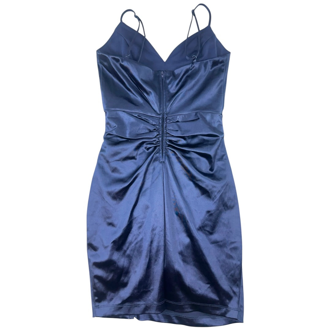 Emerald Sundae Navy Blue Satin Mini Dress