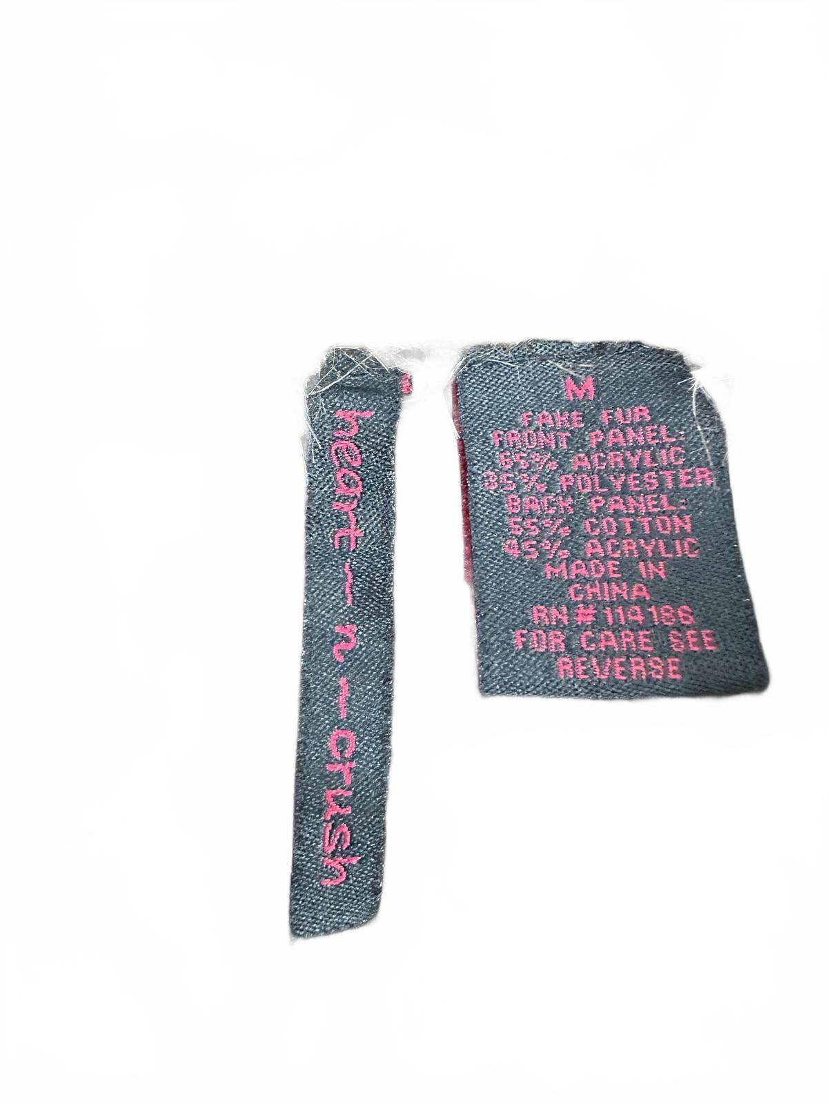 Heart N Crush Faux Fur Vest Y2K Fairycore Boho Shaggy Layering Piece