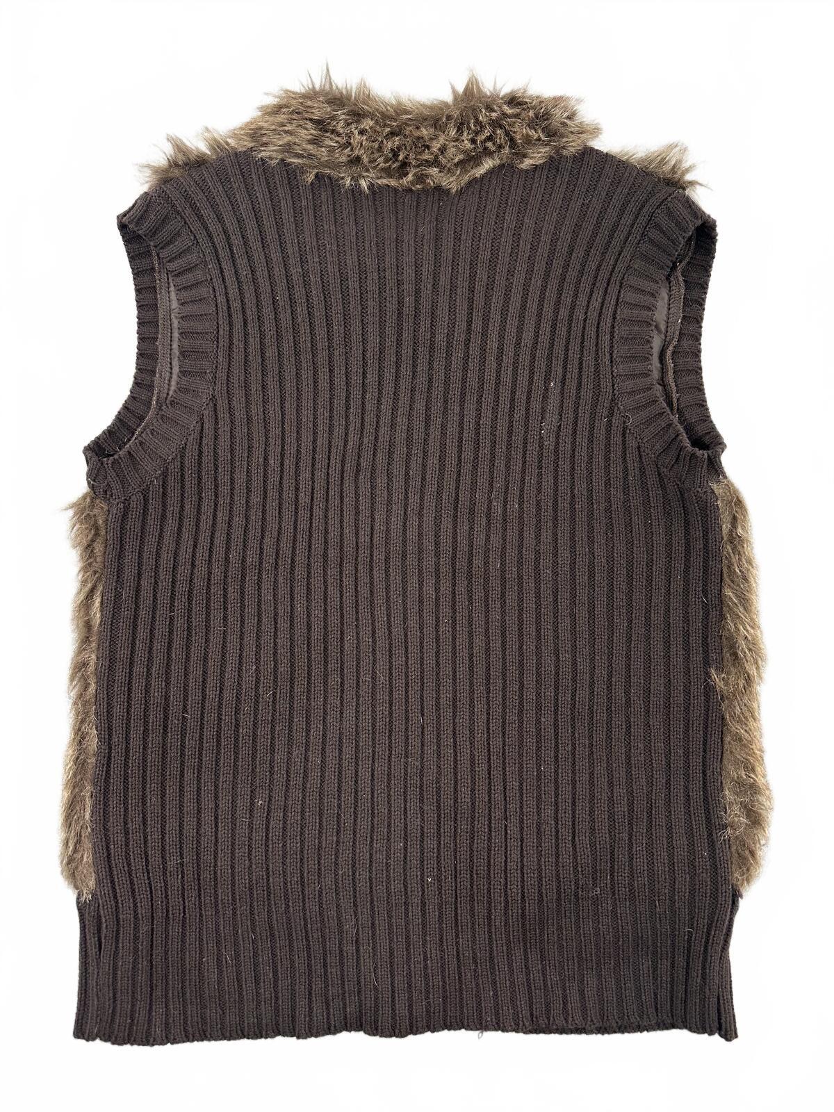 Heart N Crush Faux Fur Vest Y2K Fairycore Boho Shaggy Layering Piece