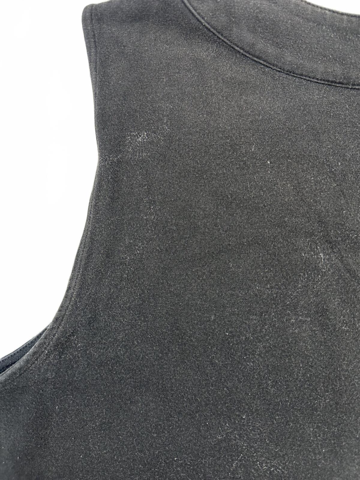 Croft & Barrow Black Embroidered Neckline Sleeveless Top