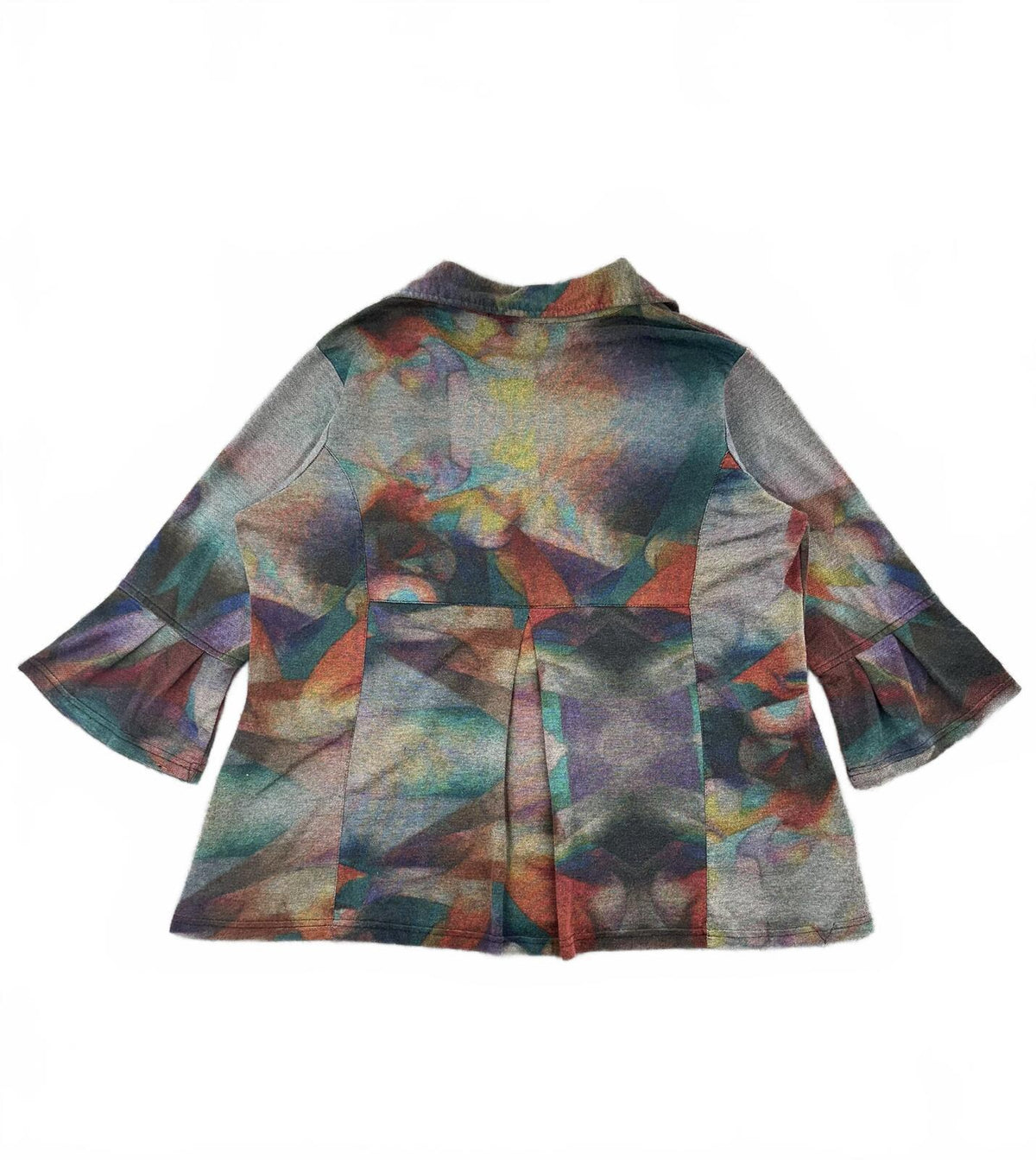 Parsley & Sage Lightweight Abstract Print Button Front Jacket Top