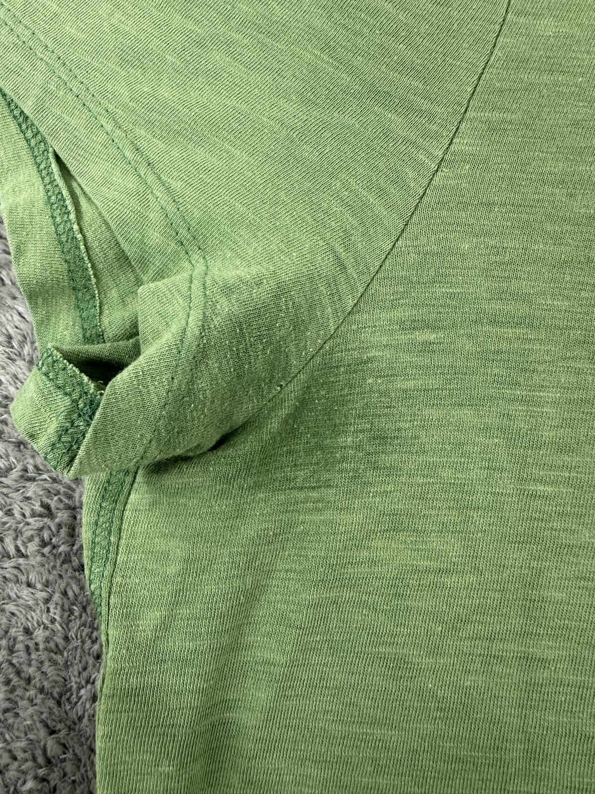 Sonoma Life Style Green Short Sleeve Henley Tee Y2K Fairycore Casual