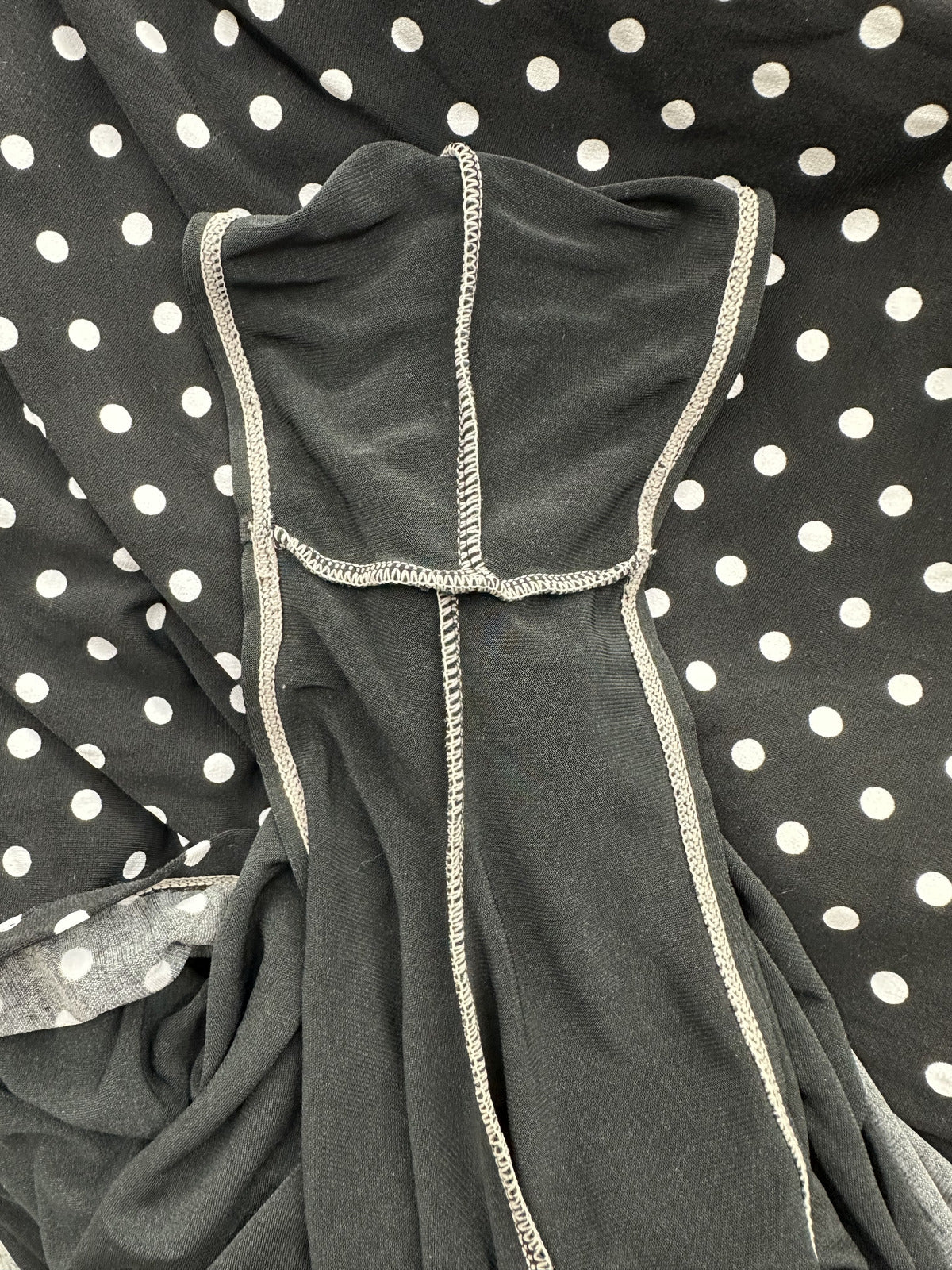 Great Lengths Swim Vintage Inspired Black White Polka Dot One Piece Swimsuit