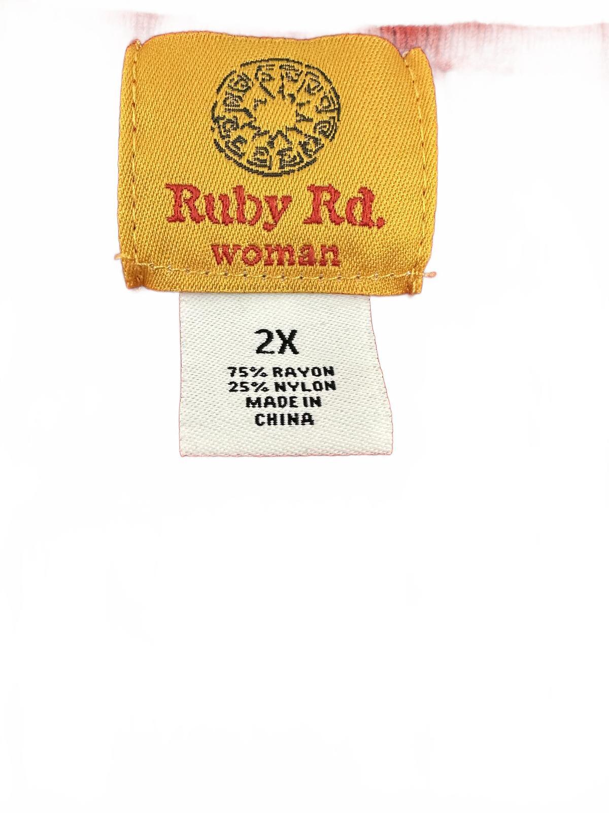 Ruby Rd Woman Sleeveless Ribbed Knit Tank Top with Beaded Jeweled Neckline