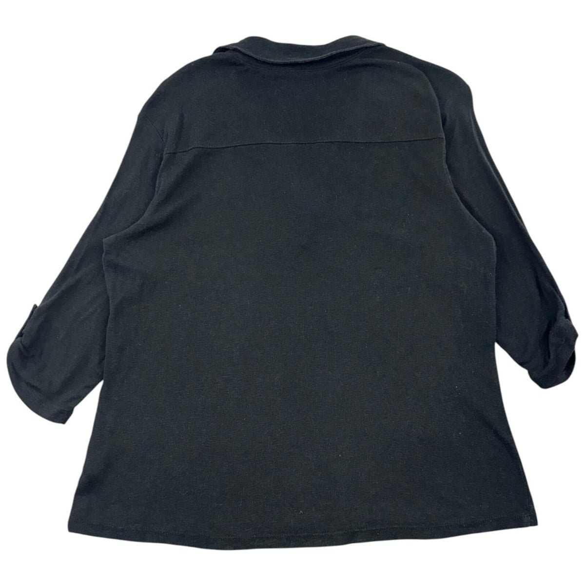 Sonoma Black Roll Tab Sleeve Henley