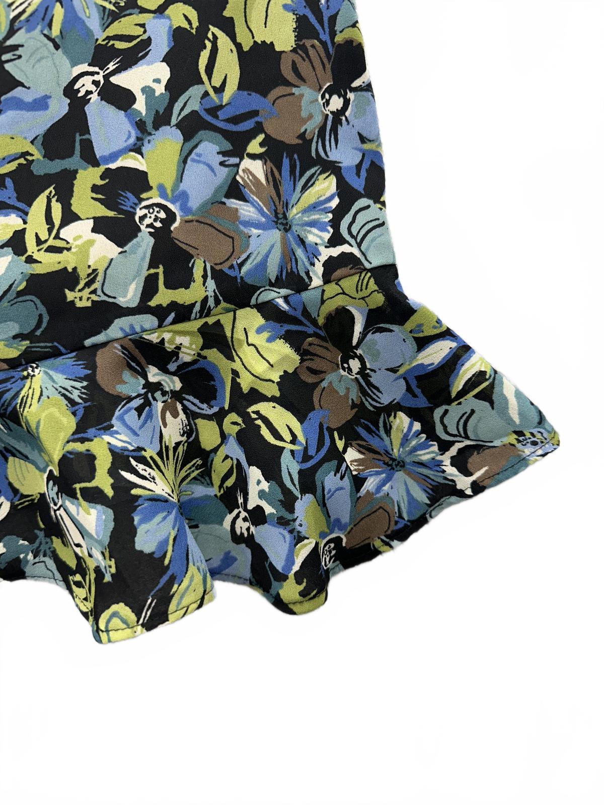 Christopher & Banks Vintage Inspired Floral Ruffle Hem Skirt
