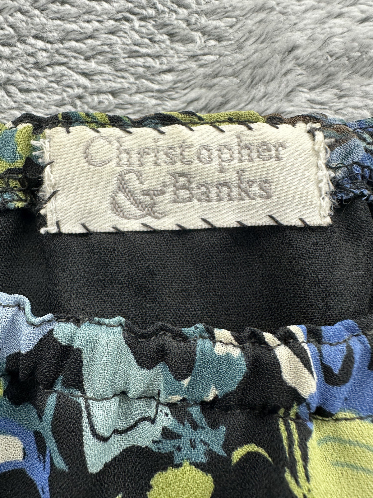 Christopher & Banks Vintage Inspired Floral Ruffle Hem Skirt