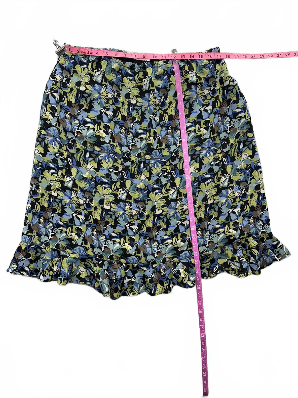 Christopher & Banks Vintage Inspired Floral Ruffle Hem Skirt