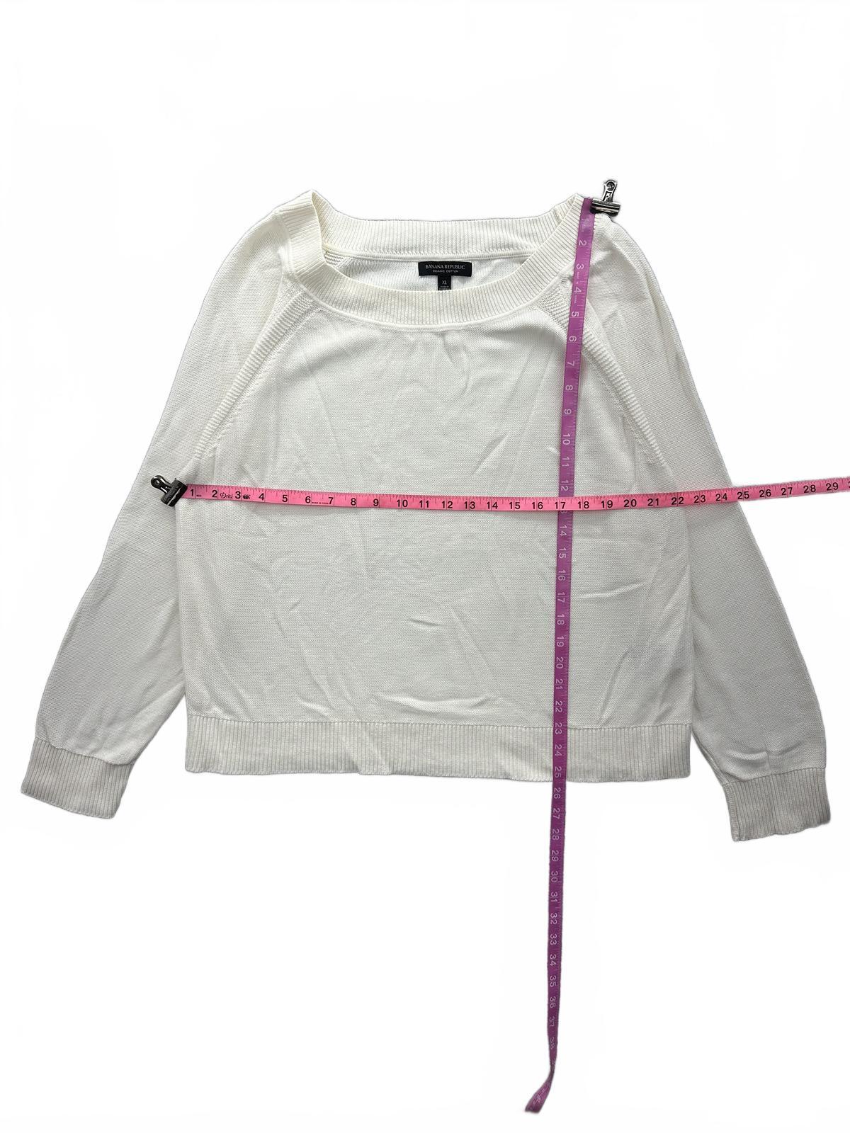 Banana Republic White Sweater Minimalist