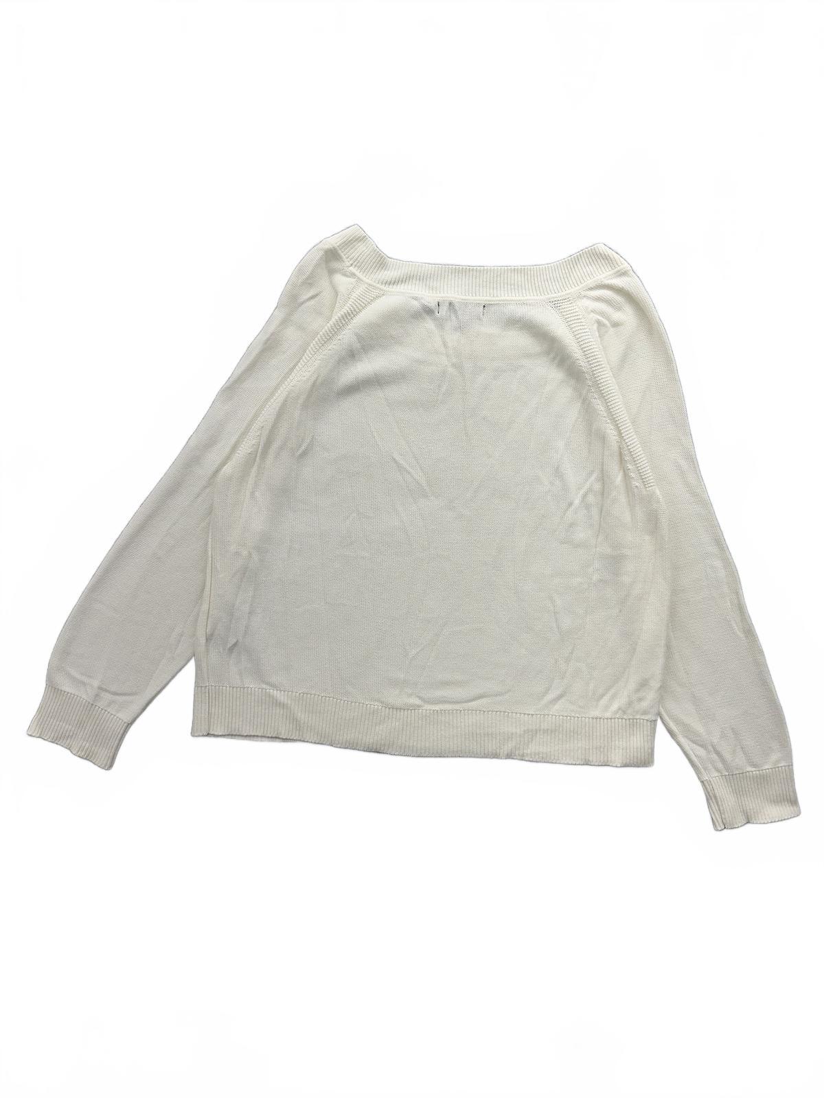 Banana Republic White Sweater Minimalist
