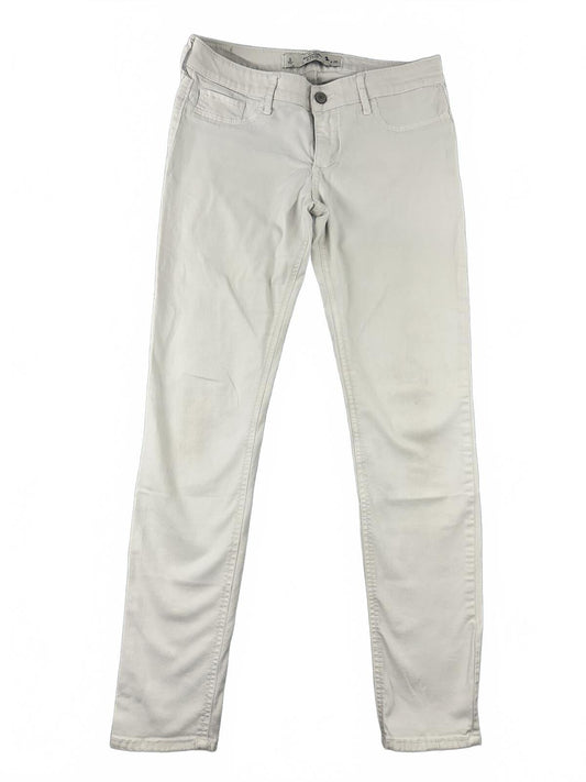 Abercrombie & Fitch Cream Stretch Skinny Jeans Low Rise Waist Y2K Preppy