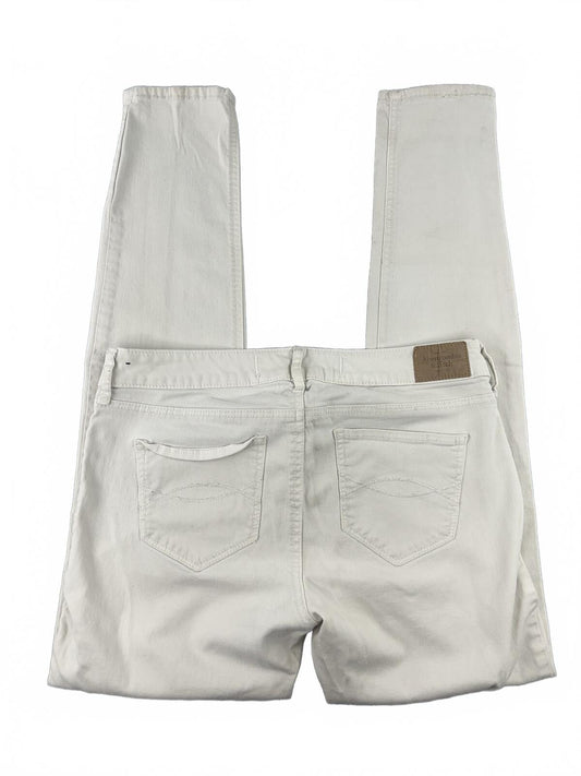 Abercrombie & Fitch Cream Stretch Skinny Jeans Low Rise Waist Y2K Preppy