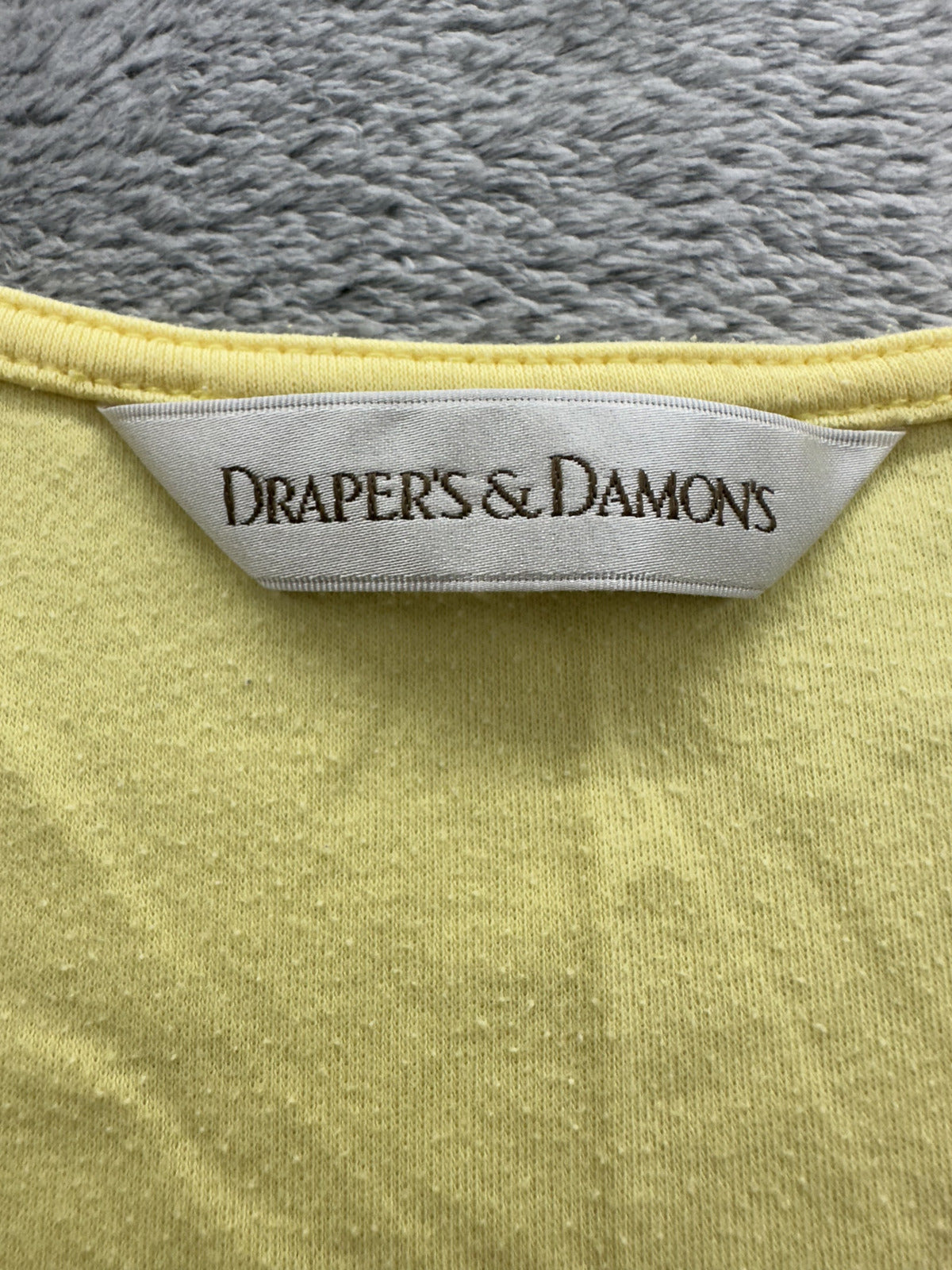 Draper's & Damon's Yellow Lace Trim Tank Top Vintage Inspired Summer Top