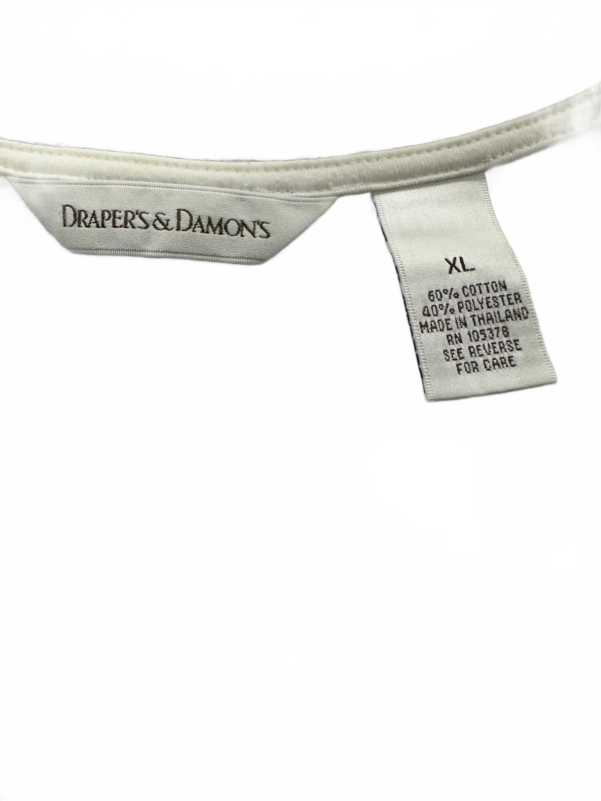 Draper's & Damon's White Lace Trim Tank Top