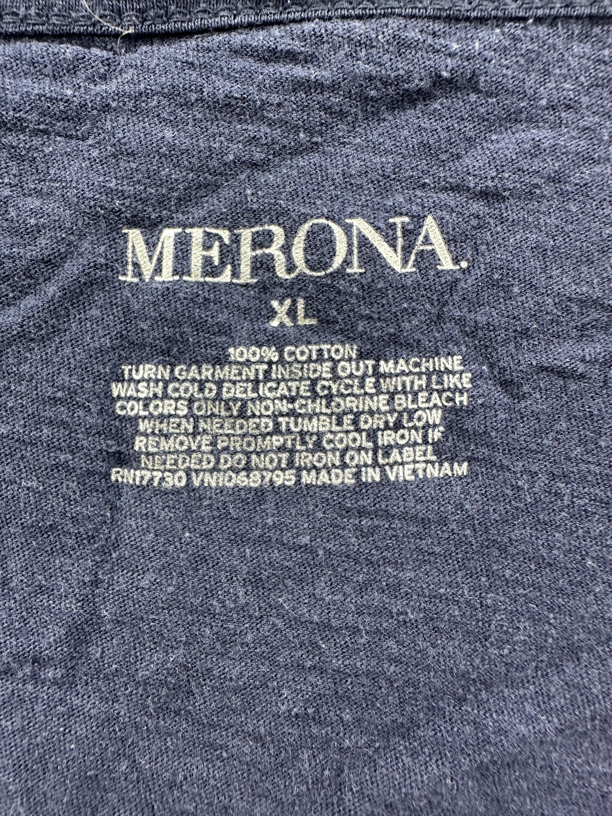 Merona Navy Blue Beaded V Neck Tank Top Casual Summer Cotton Shirt