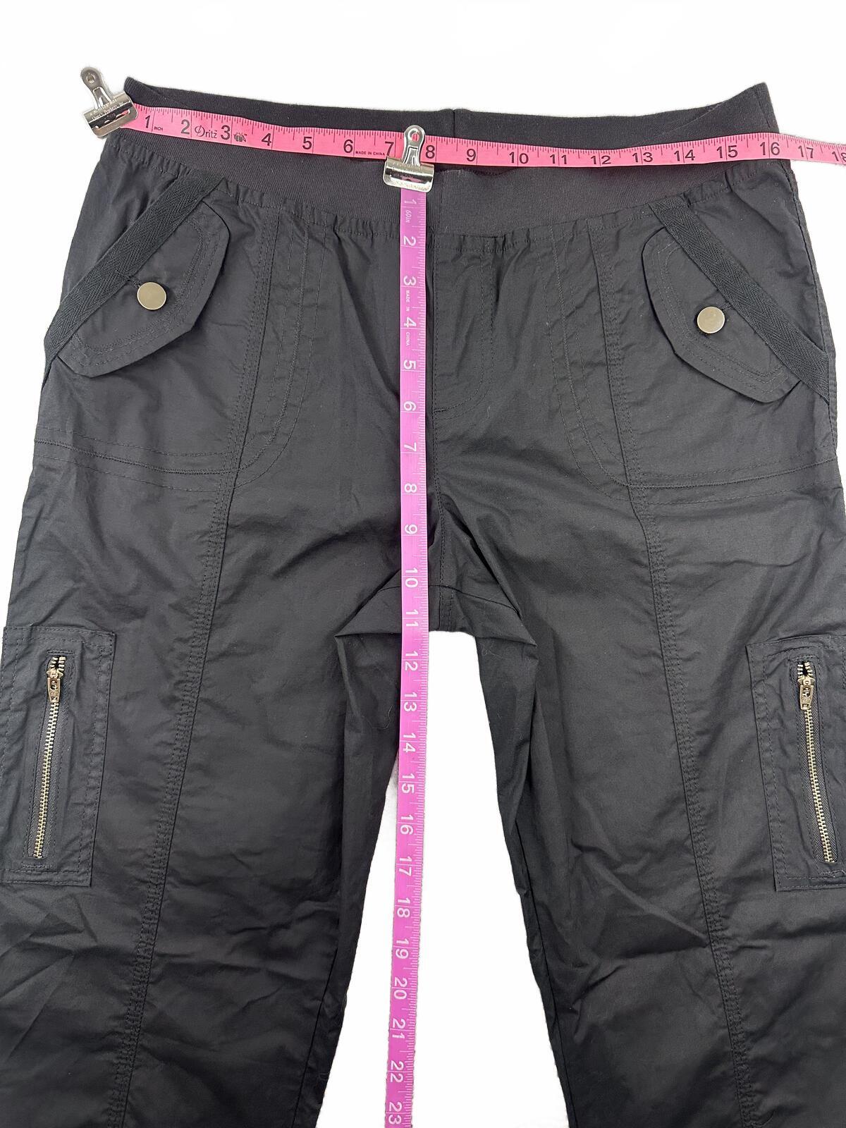 NWT Boston Proper So Easy Cargo Pants Black Y2K Utility Streetwear Drawcord