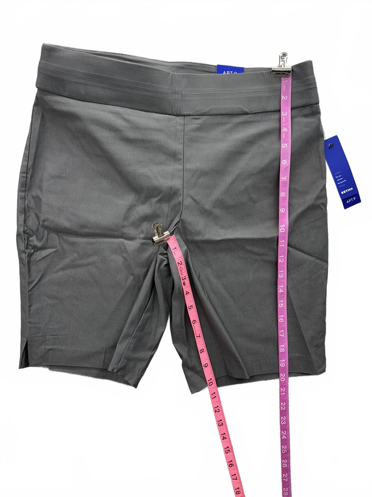 NWT APT.9 Brynn Bermuda Shorts Gray Haze Mid Rise Straight Hip Thigh