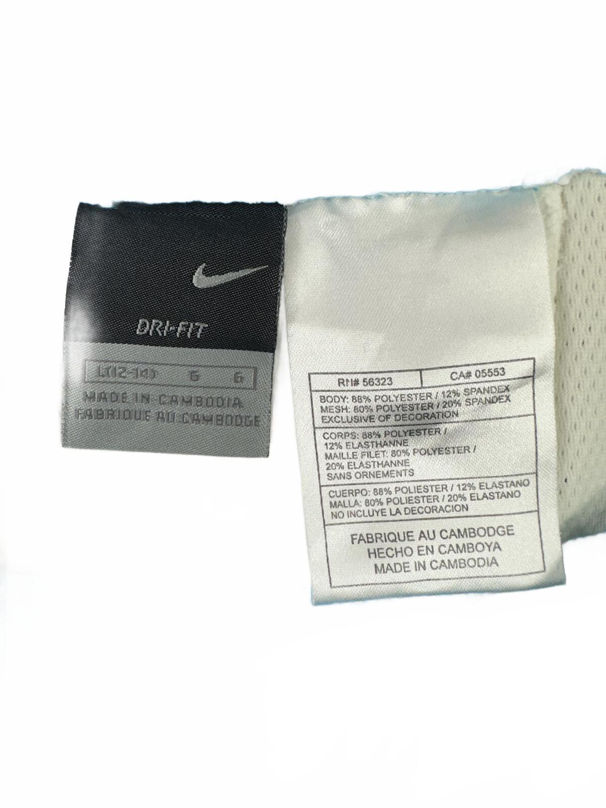 Nike Dri Fit Blue and White Cropped Capri Leggings Y2K Athleisure