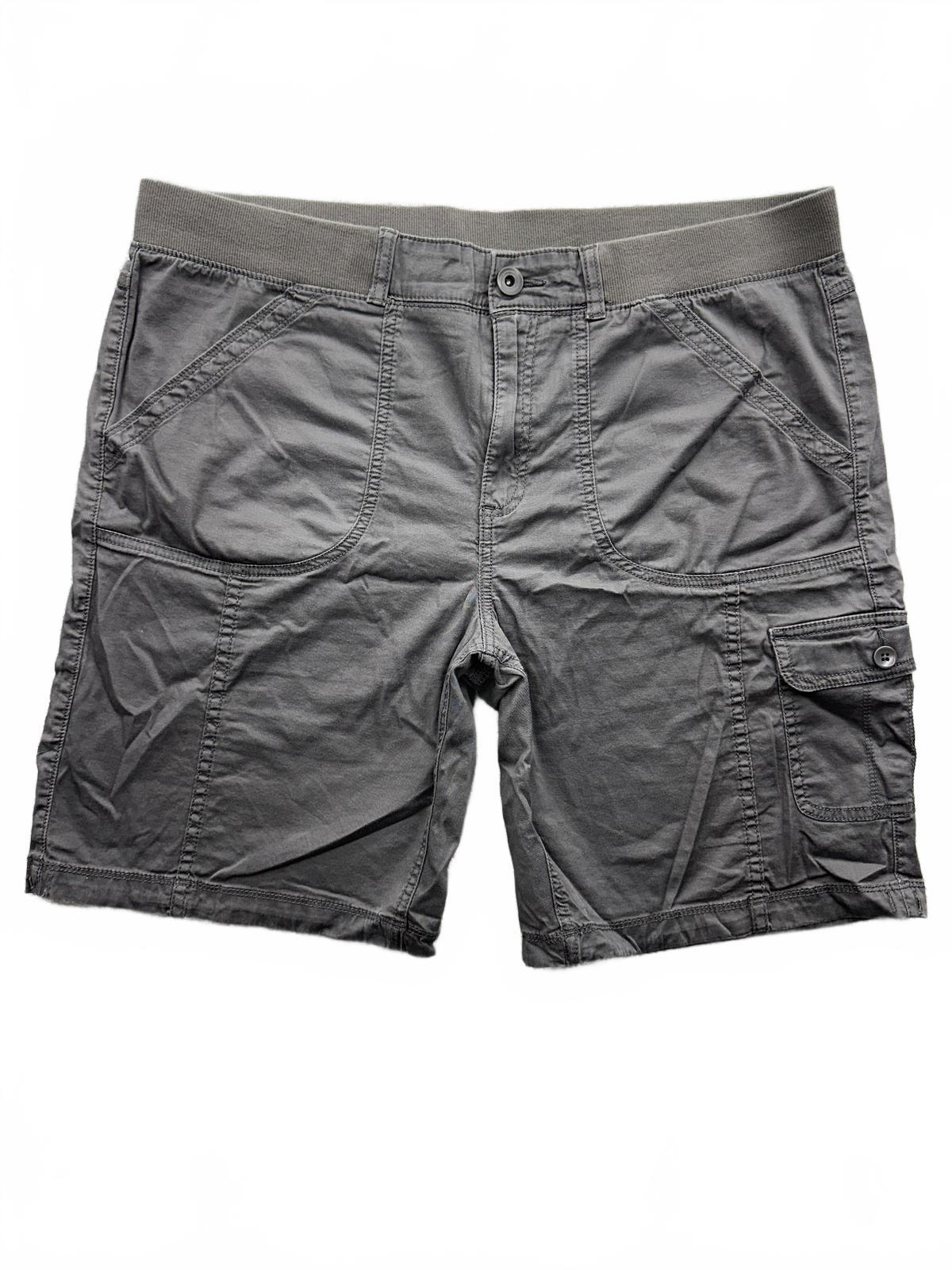 NorthCrest Gray Cargo Shorts Elastic Waist