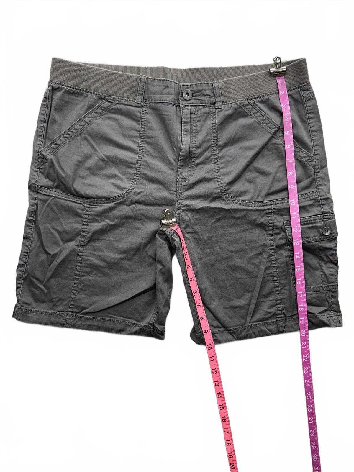 NorthCrest Gray Cargo Shorts Elastic Waist