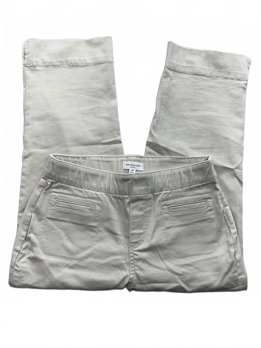 Westbound Petites Beige Capri Pants Cropped Tailored Fit Casual Semi Formal