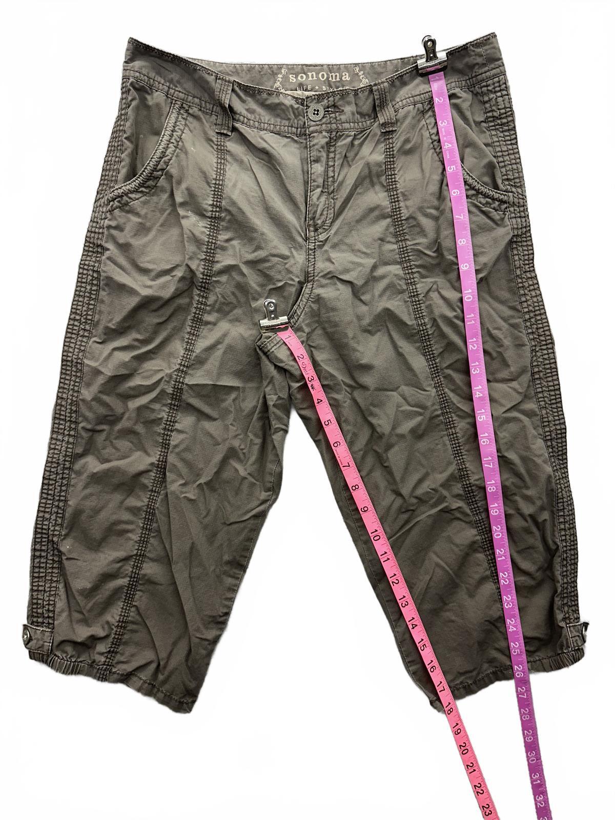 Sonoma Modern Capri Pants in Olive Green