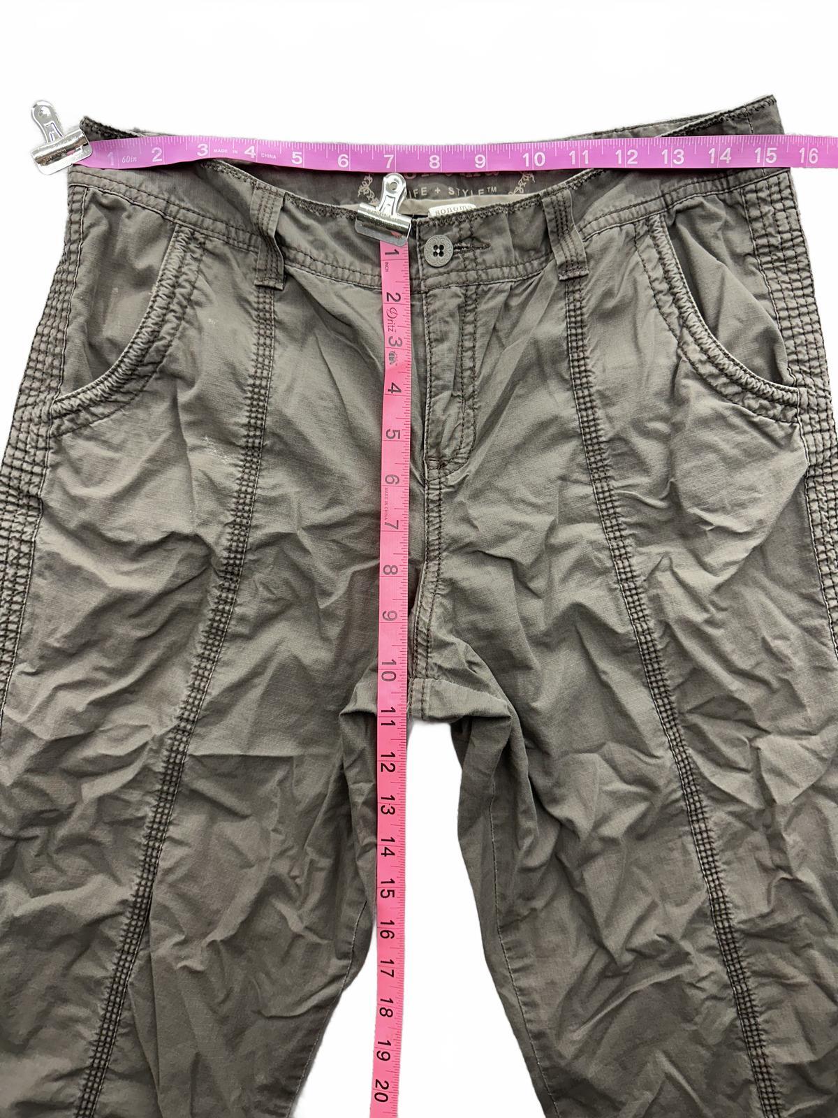 Sonoma Modern Capri Pants in Olive Green