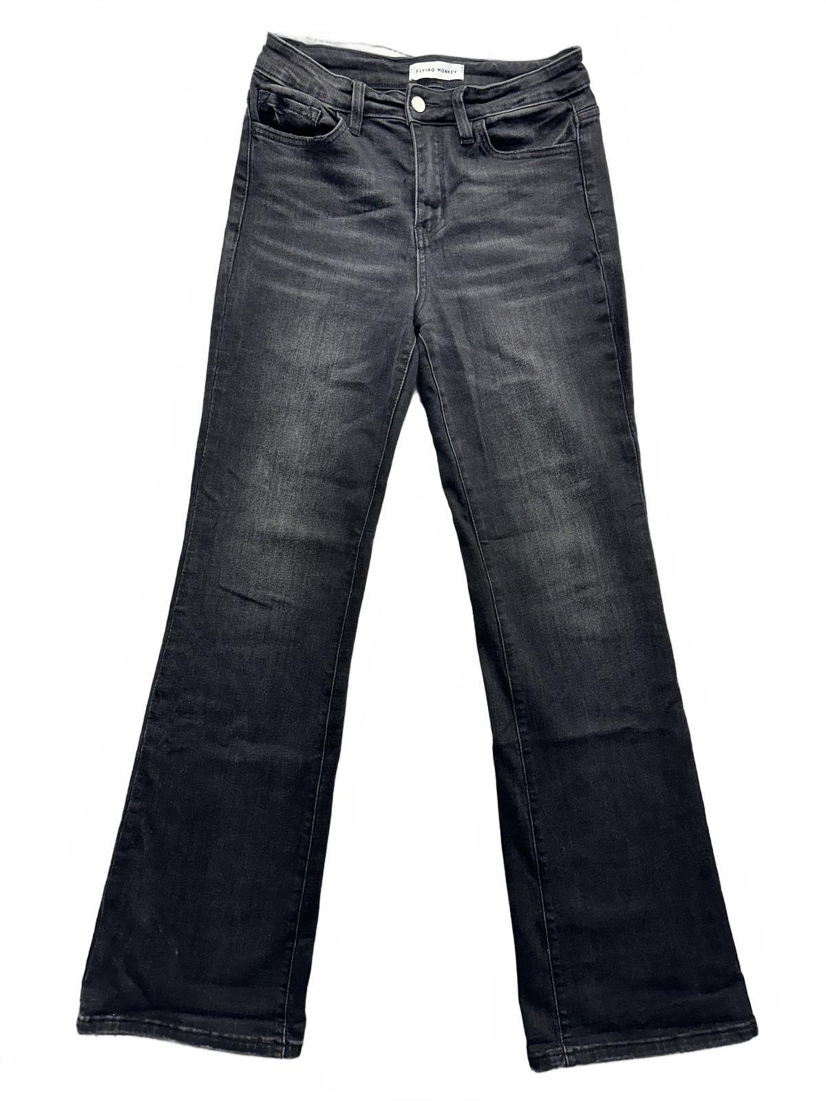 Flying Monkey Black Bootcut Jeans Vintage Style Denim Flare Jeans