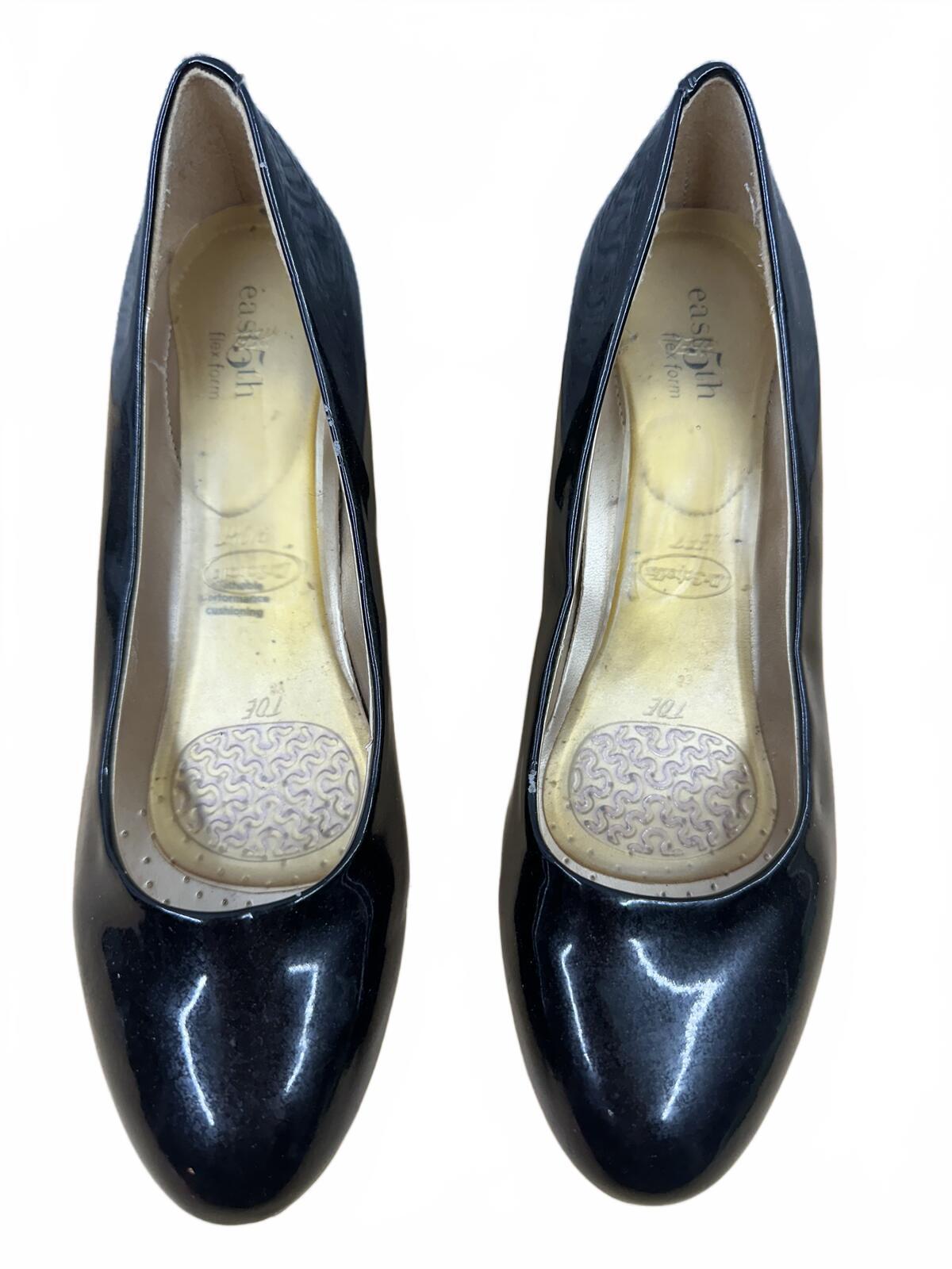 East 5th Black Patent Leather Kitten Heel Pumps Y2K Office Chic